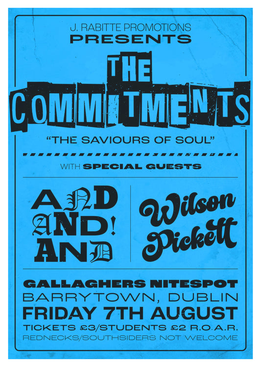 The Commitments Gig Poster - Blue