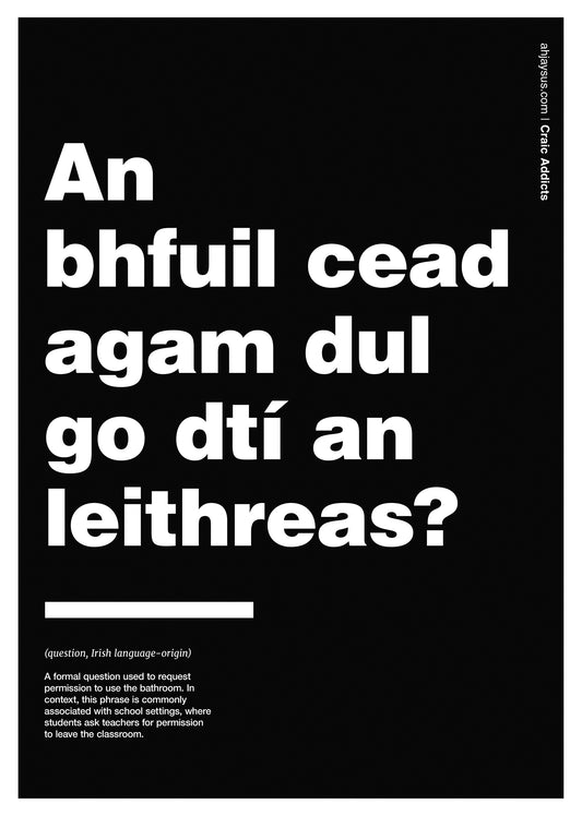 An bhfuil cead agam... (Black)