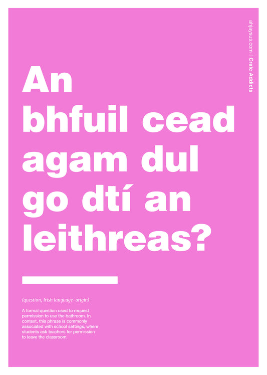 An bhfuil cead agam... (pink)