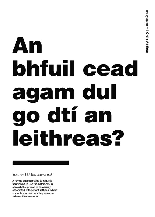 An bhfuil cead agam...(white)